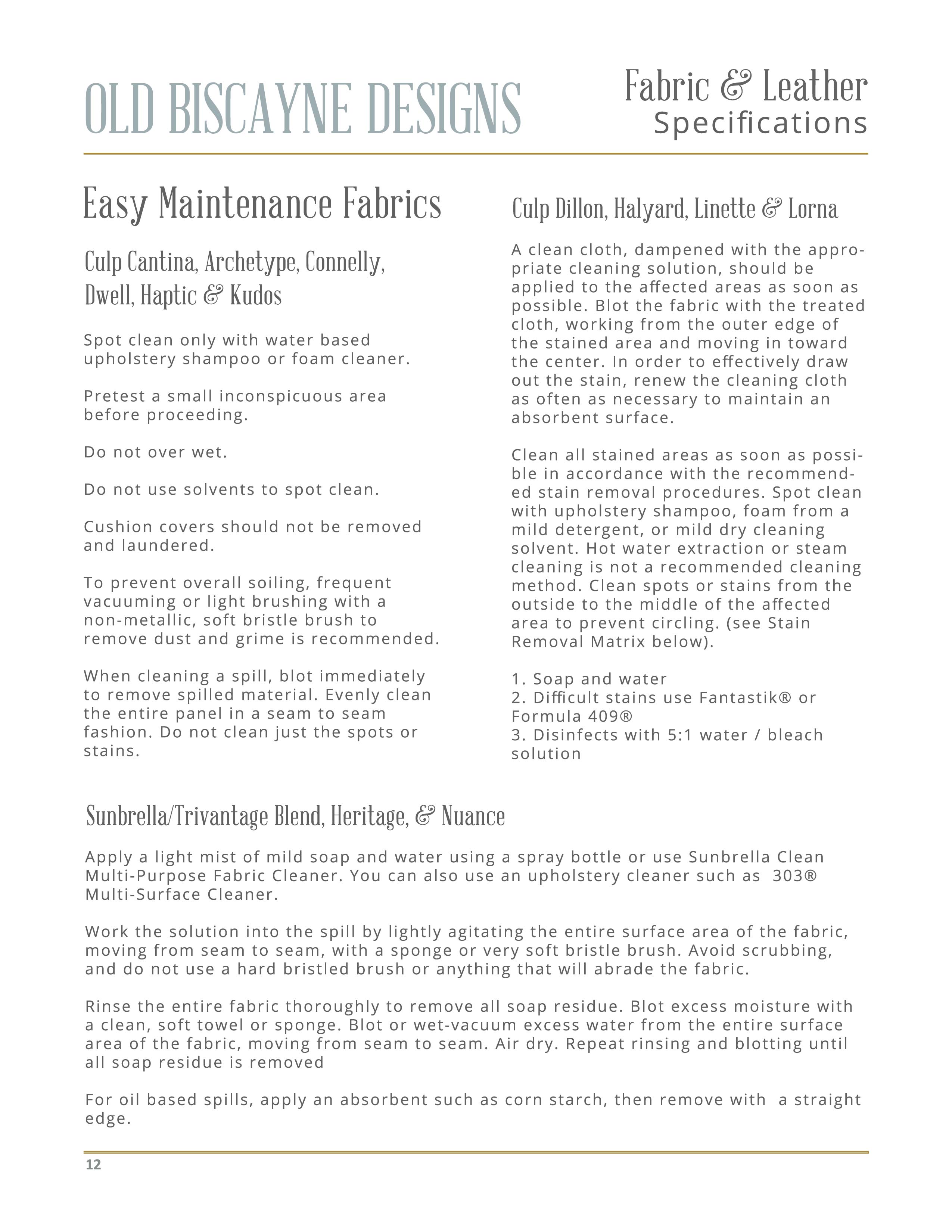 12 Specifications