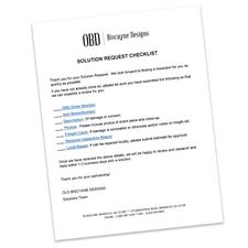 Solutions Request Checklist